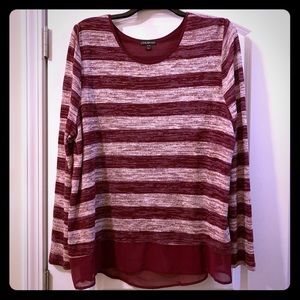 Subtle sparkle striped sweater